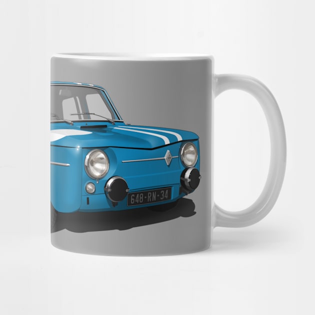 Renault R8 Gordini blue by candcretro